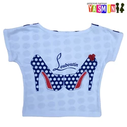 Футболка для девочек "Louboutin" (фуликра) Футболка для девочек "Louboutin" (фуликра)