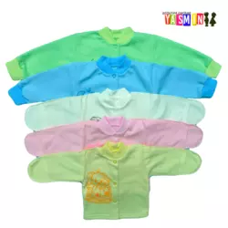 Кофта для новорожденных на кнопке с принтом (начес) Кофта для новорожденных на кнопке с принтом (начес)