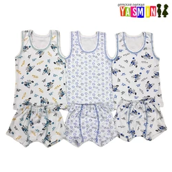 Комплект для мальчиков, майка и боксеры (рибана) Комплект для мальчиков, майка и боксеры (рибана)