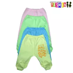 Ползунки на резинке с принтом (кулир однотонный) Ползунки на резинке с принтом (кулир однотонный)