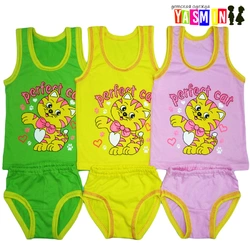 Комплект для девочек майка и трусы (кулир) Комплект для девочек майка и трусы (кулир)