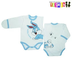 Боди для новорожденных мальчиков "Зайчик" (интерлок) Боди для новорожденных мальчиков "Зайчик" (интерлок)