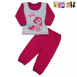 Пижама для девочек "Пони" (с начесом) Пижама для девочек "Пони" (с начесом)