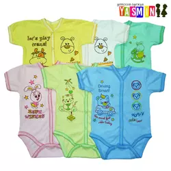 Боди для новорожденных, с коротким рукавом, на кнопках (интерлок) Боди для новорожденных, с коротким рукавом, на кнопках (интерлок)