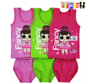 Комплект нижнего белья для девочки  «Кукла Лол» Комплект нижнего белья для девочки  «Кукла Лол»