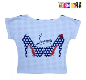 Футболка для девочек "Louboutin" (фуликра) Футболка для девочек "Louboutin" (фуликра)