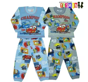 Детская пижама "Тачки", теплая (начес) Детская пижама "Тачки", теплая (начес)