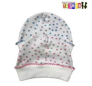 Шапочки для новорожденных "Звездочки" (интерлок) Шапочки для новорожденных "Звездочки" (интерлок)