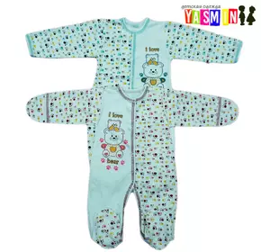 Человечек для новорожденных "Лапки" (с начесом) Человечек для новорожденных "Лапки" (с начесом)