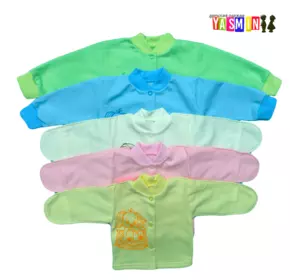 Кофта для новорожденных на кнопке с принтом (начес) Кофта для новорожденных на кнопке с принтом (начес)