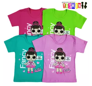Футболки для девочек "LOL", от 1-6 лет (кулир) Футболки для девочек "LOL", от 1-6 лет (кулир)