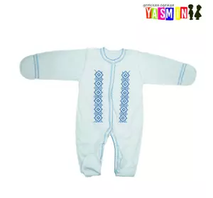 Комбинезон-вышиванка для новорожденных мальчиков(интерлок) Комбинезон-вышиванка для новорожденных мальчиков(интерлок)