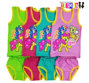 Майка и трусы для девочек "Пони" (кулир) Майка и трусы для девочек "Пони" (кулир)